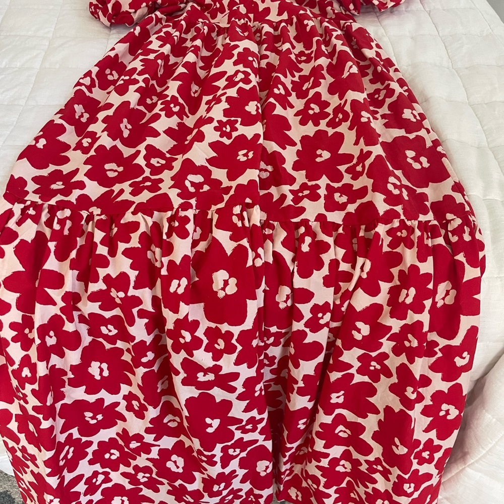 Zara Printed Poplin Midi Dress - Picture 3 of 6